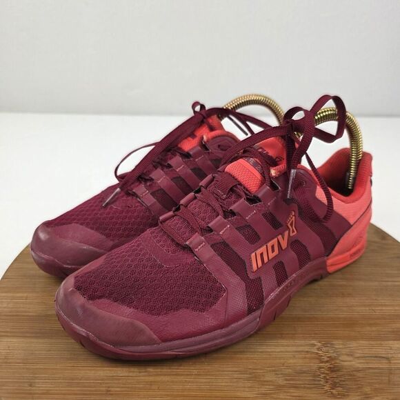 Inov-8 F-Lite 235 V2 Shoes Womens Size 8 Maroon Pink Powerheel Ropetec Training - Picture 2 of 16
